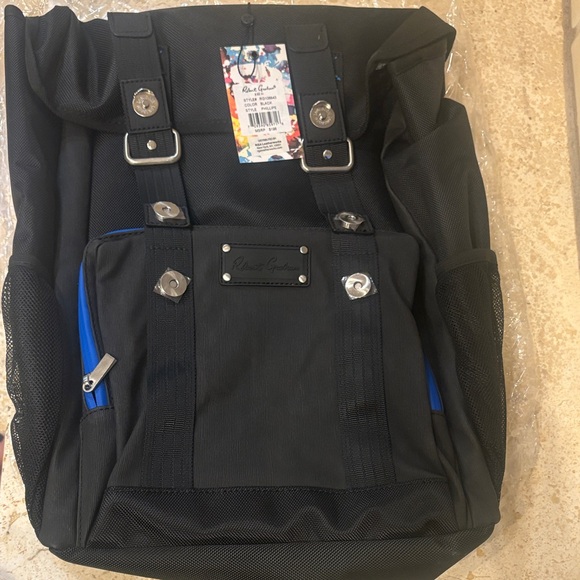 BRAND NEW Robert Graham Black and Blue Men's Backpack